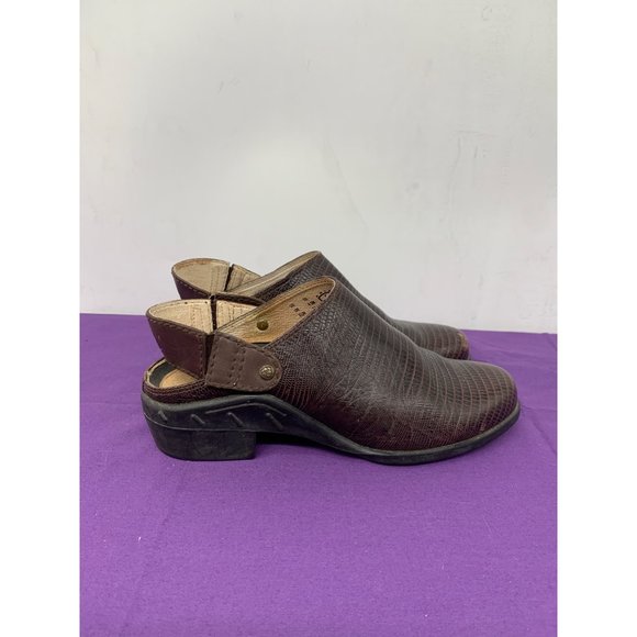 Ariat Womans 7B Brown Slip On Mules Sling Back ~ Scuffed - Picture 2 of 11